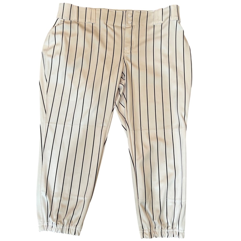 Champro Baseball Pants Womens White Pinstripe Softball Knickers 2X J-SBP1
